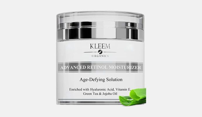 Crema viso antirughe uomo: Kleem Organics Advanced Retinol Crema Acido Ialuronico con Retinolo e Collagene