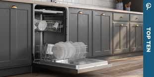 Lavastoviglie da incasso e sulla destra è presente una scritta TOP10