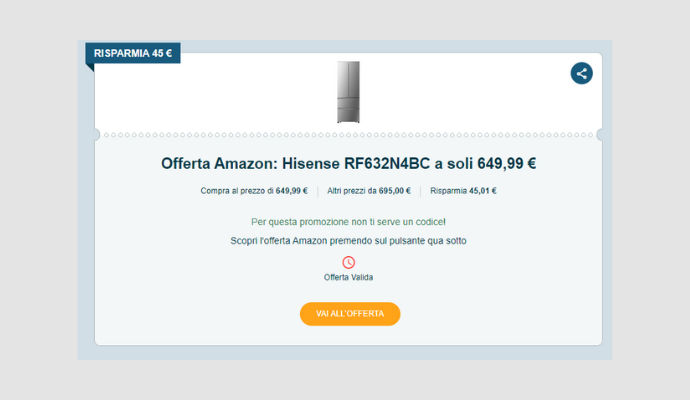 Coupon Amazon Hisense RF632N4BC
