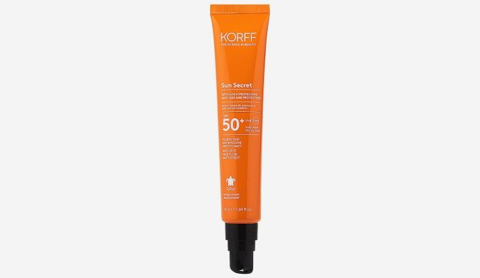 Crema solare viso antimacchia Korff Sun Secret Fluido Viso Antimacchie SPF50+