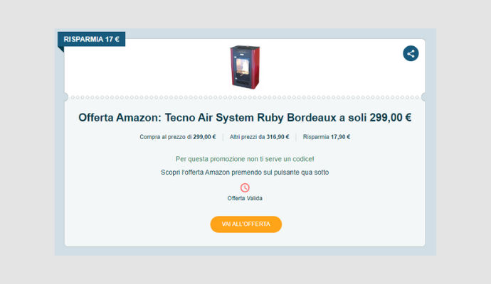 Coupon Amazon Tecno Air System Ruby Bordeaux