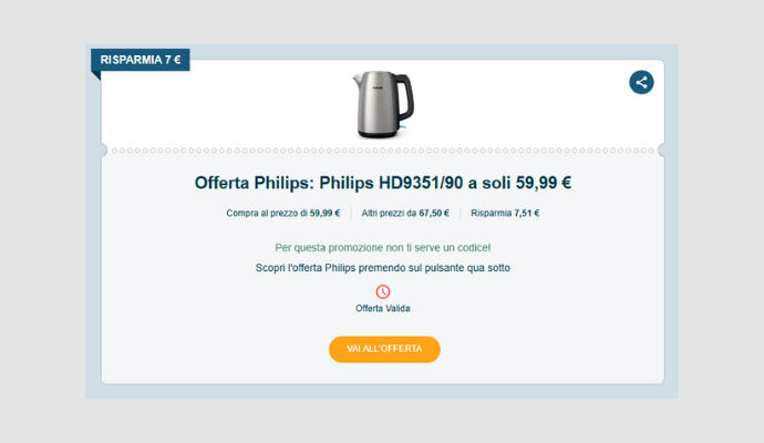 Coupon Philips Philips HD9351 90