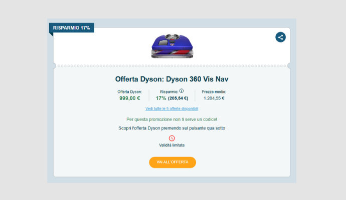 Coupon Dyson Dyson 360 Vis Nav