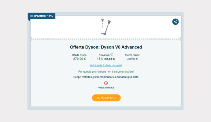 Coupon Dyson V8 Advanced