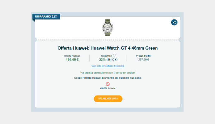 Coupon Huawei Huawei Watch GT 4 46mm Green
