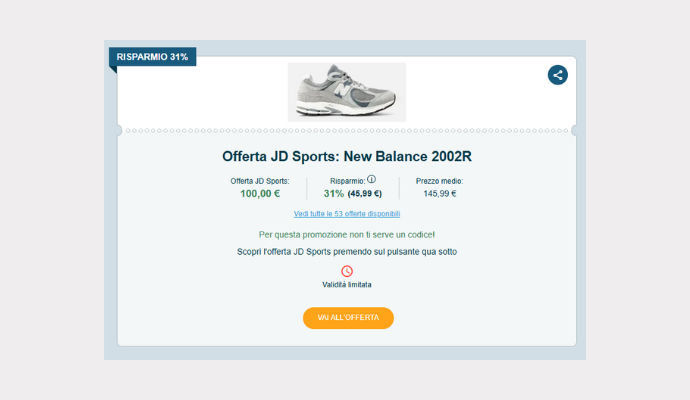 Coupon JD Sports New Balance 2002R