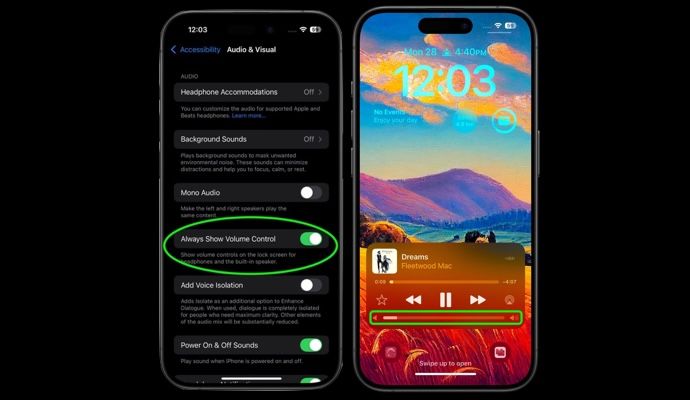 Controllo volume iPhone