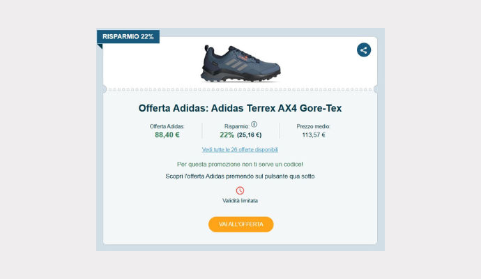 Coupon Adidas Terrex AX4 Gore-Tex