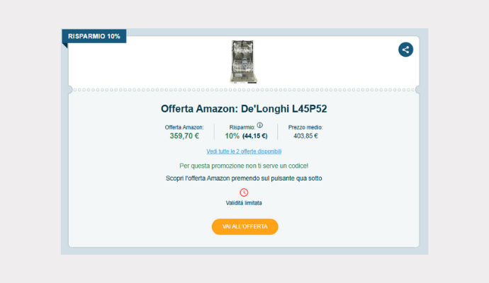 Coupon Amazon De'Longhi L45P52