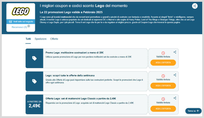 Coupon Lego