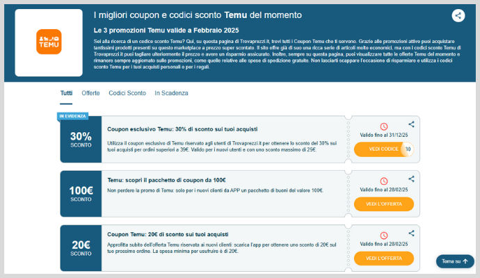 Coupon Temu