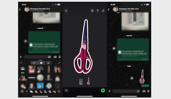 Creare sticker WhatsApp