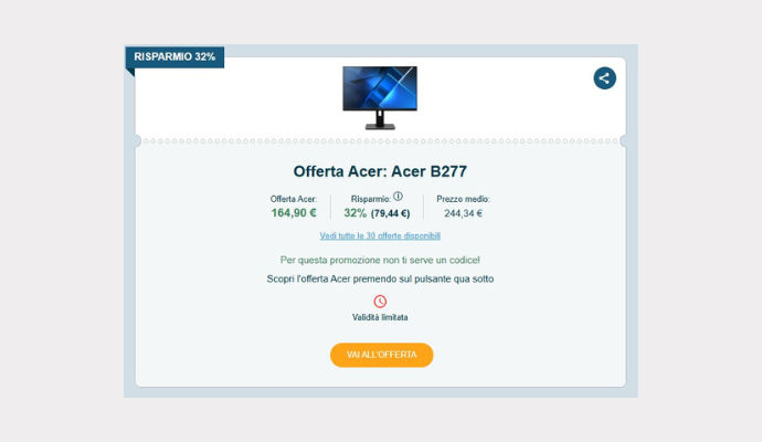Coupon Acer B277