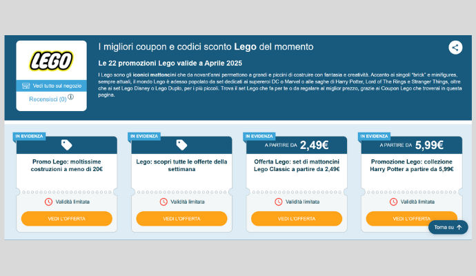 Coupon Lego