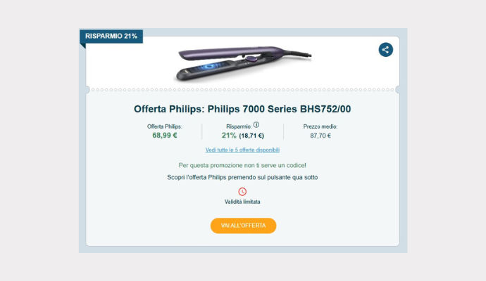 Coupon Philips 7000 Series BHS752 00