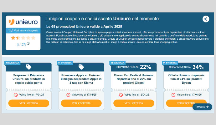 Coupon Unieuro