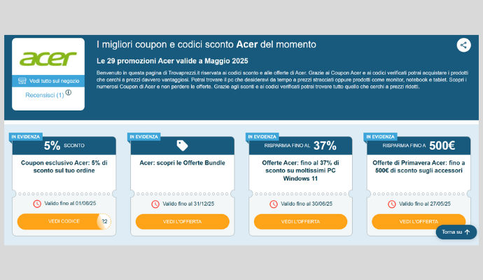 Coupon Acer