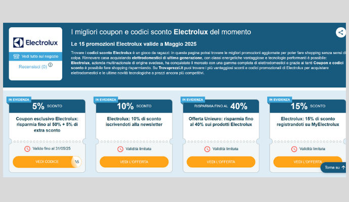 Coupon Electrolux