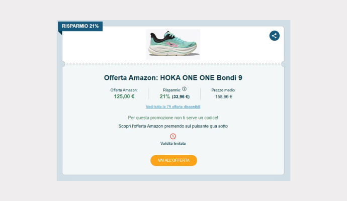 Coupon Amazon HOKA ONE ONE Bondi 9