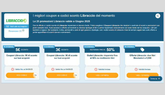 Coupon Libraccio