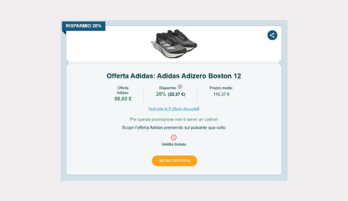 Coupon Adidas Adizero Boston 12