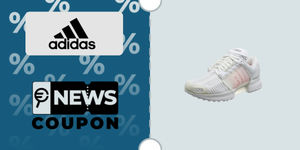 Schermata con logo Adidas e sotto la scritta News Coupon. Accanto sono rappresentate le scarpe Adidas Climacool 1