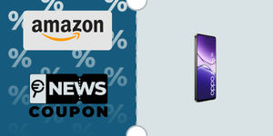 Schermata con logo Amazon e sotto la scritta News Coupon. Accanto è rappresentato lo smartphone Oppo A5 Pro 8GB / 256GB