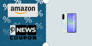 Schermata con logo Amazon e sotto la scritta News Coupon. Accanto è rappresentata lo smartphone Samsung Galaxy A36 6GB / 128GB
