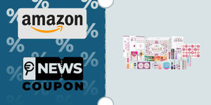 Schermata con logo Amazon e sotto la scritta News Coupon. Accanto è rappresentato Essence Calendario dell'Avvento X-Mas Treasure