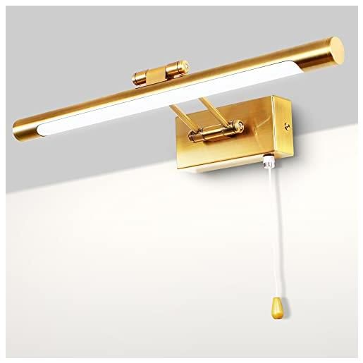 Luci LED Oro Rosa Lampade Da Specchio Bagno LED Impermeabili IP44 - Oro Rosa, Antiappannamento, 9W Moderno Luci Specchio