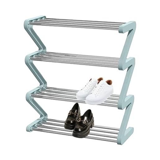 2 scarpiere da appendere a 10 ripiani, in tessuto non tessuto, organizer pieghevole salvaspazio per scarpe, vestiti, cappelli, borse, per casa, camera da letto, armadio, armadio (2 pezzi