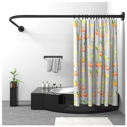 BATHDESIGN Ganci Doccia A S, Nichel - Set Di Ganci Universali Per Tenda Del Bagno