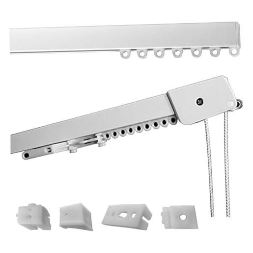 Aste Per Tende Regolabili In Argento – Da 40,6 A 365,8 Cm, Diametro 2,5 Cm – Design Moderno E Robusto - 5