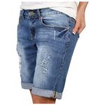 Bermuda jeans donna al ginocchio