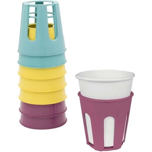 24 Bicchieri Di Plastica Rigida Riutilizzabili 260ml | 12 Colori Vivaci | Impilabili E Lavabili Per Bambini E Feste