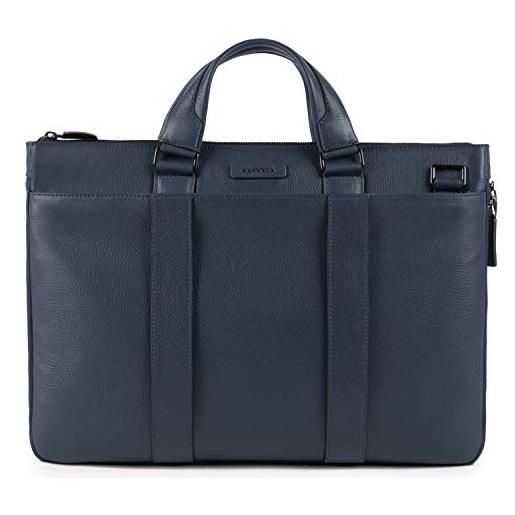 Borsa Piquadro espandibile porta pc in pelle Blue Square