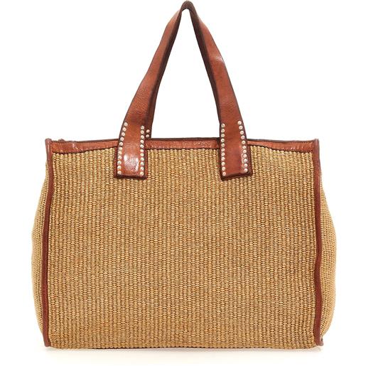 Borsa a tracolla con pompon in paglia: borsa da spiaggia estiva color avorio - Italia