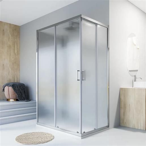 BOX DOCCIA SATURNIA 3 lati 75x75x75 cm apertura centrale EUR 188,50