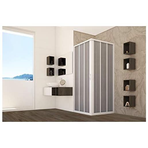 Box Doccia Angolare Liberte 70x90 CM - Riducibile, Bianco Pastello, Apertura A Soffietto - Foto 6