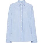 Camicia a righe bianca e blu donna