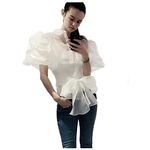 Camicia bianca e nera donna elegante