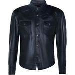 Camicia jeans nera uomo