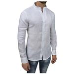Camicia lino uomo slim fit