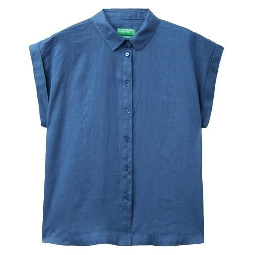 Camicia Donna QS Manica Corta Modello Oversize Con Cut Out - Senza Chiusura, Taglio Corto - 3