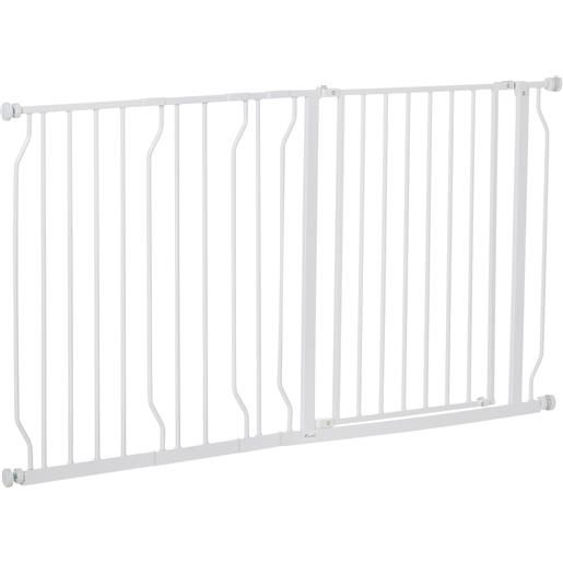 Cancelletto UlisemDog, Estensibile Fino A 130 Cm, Altezza 87,5-100 Cm, Bambù, Cancelletto Di Sicurezza Per Cani Per Scale E Porte Marrone 89020732