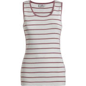 Canottiera Donna In Chiffon A Doppio Strato - Girocollo Senza Maniche - Floreale Grigio/Bianco/Blu Pavone - Leggera Ed Elastica