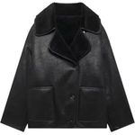 Cappotto montone stile vintage donna