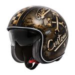 Casco jet con visiera a scomparsa stile vintage
