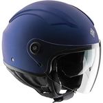 Casco moto blu
