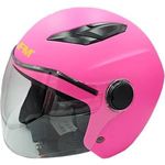 Casco moto rosa